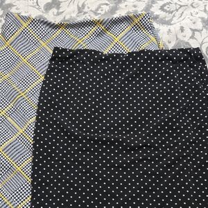 Stylish Black and Yellow Women's Skirt Set